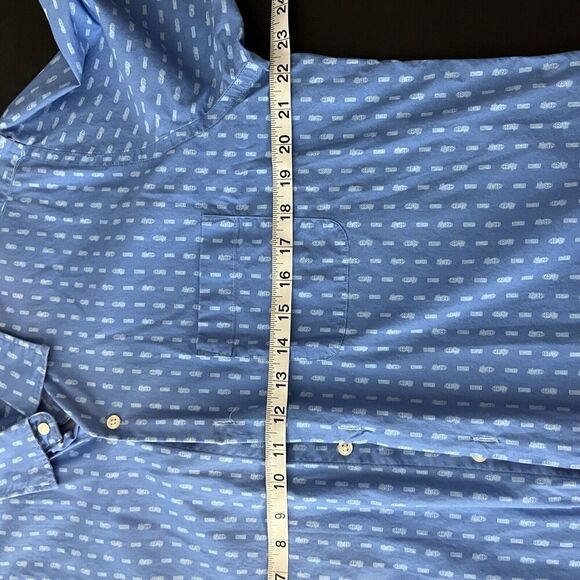 Peter Millar Skull Tiki Button Up Shirt Men Sz L Blue Skull Print Classic Fit​​ - Picture 6 of 7